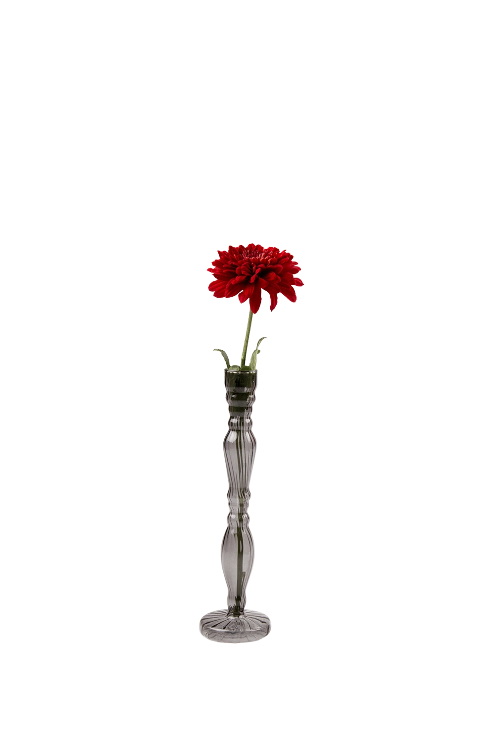 Smoke Glass Modern Flower Vase - Candelabra - handmade by Chive Studio Toronto