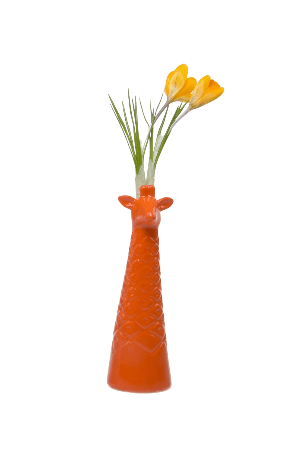 Orange Ceramic Flower Vase - Giraffe - handmade by Chive Studio Toronto