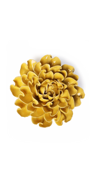 Buttercup Yellow Hawthorn ceramic wall flower — English Garden Collection — Chive Ceramics Studio