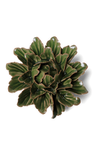 Avocado Green Unicorn Zinnia ceramic wall flower — Japan Collection — designed in Toronto by Chive Studio