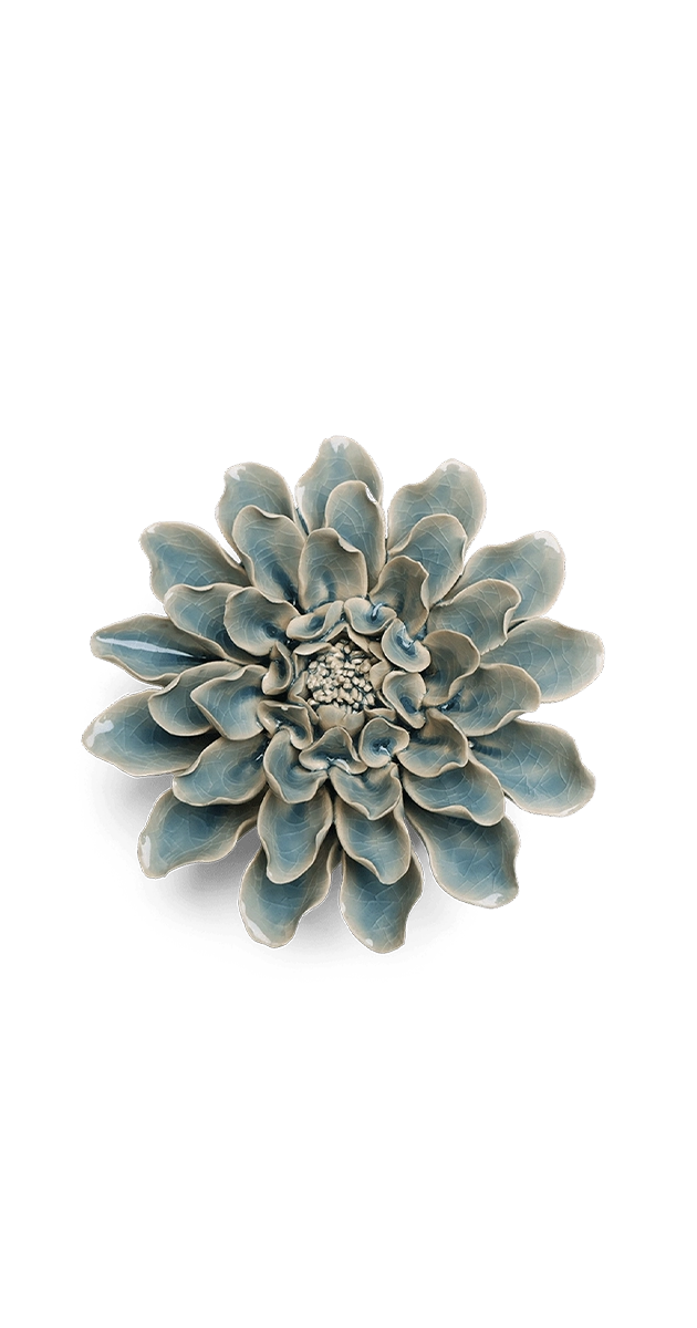 Powder Blue Aphrodite Dahlia | Chive Ceramics Studio