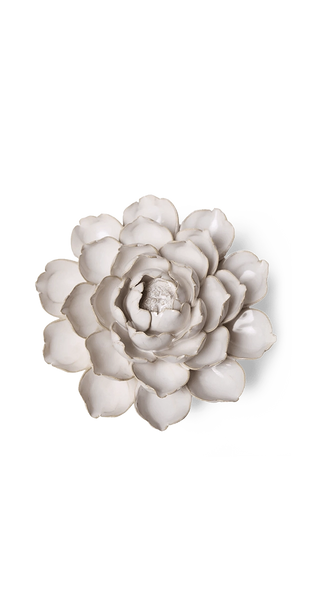 Ivory Empire Cabbage Flower Ceramic Wall Flower | Chive