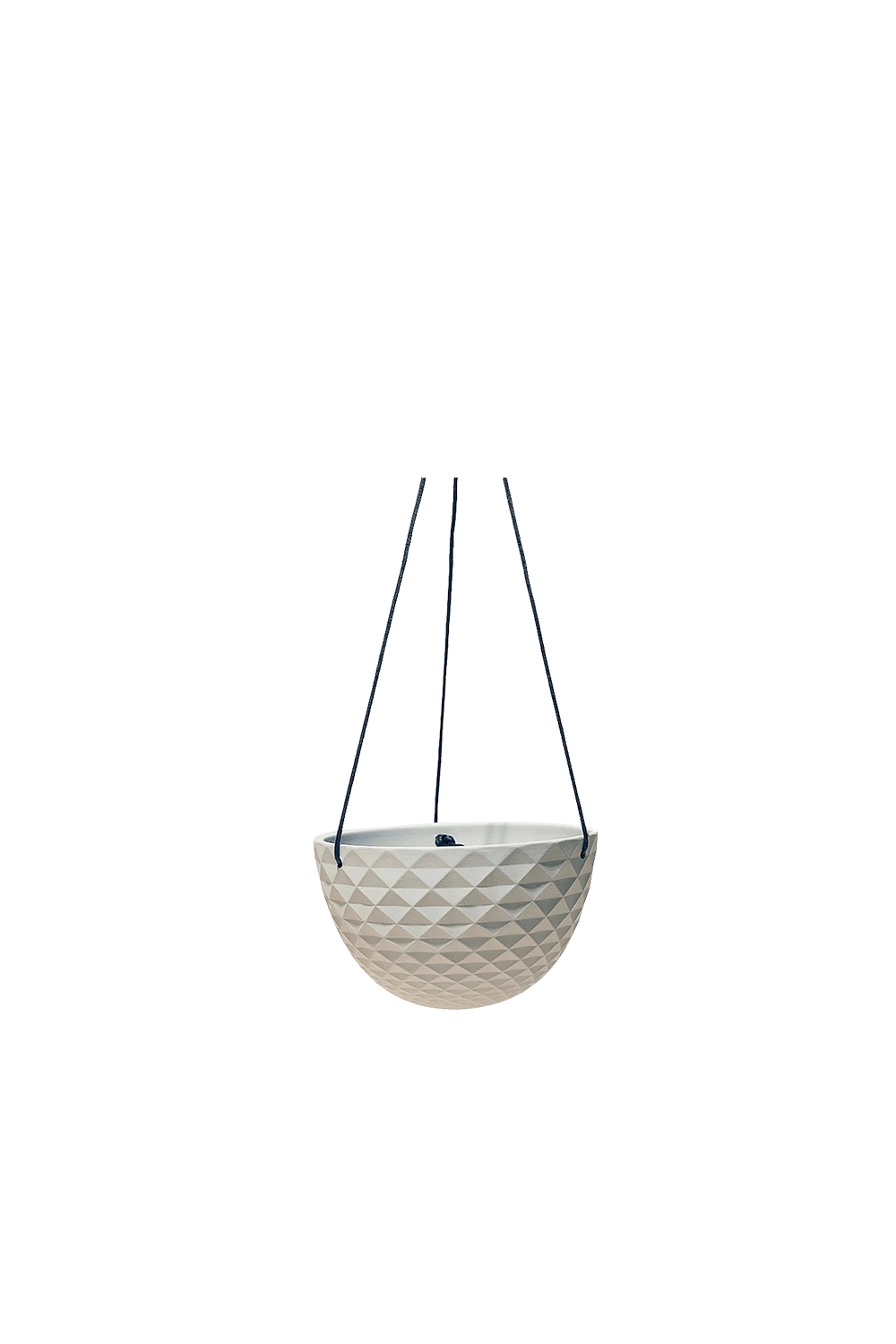 Light Grey Porcelain Modern Hanging Planter - Mofo - handmade by Chive Studio Toronto
