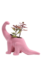 Pink Ceramic Indoor Plant Pot for Succulents - Brontosaurus - handmade by Chive Studio Toronto