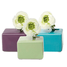 Cube Ceramic Flower Vase - Chive Ceramics Studio - Vases - Chive US