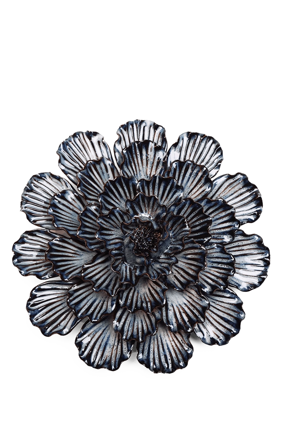 Navy Dinner Plate Dahlia - Japan Collection - handmade by Chive Studio Toronto