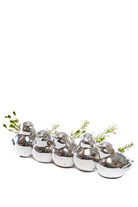 Silver Ceramic Bud Vase for Flowers - Sisken - handmade by Chive Studio Toronto