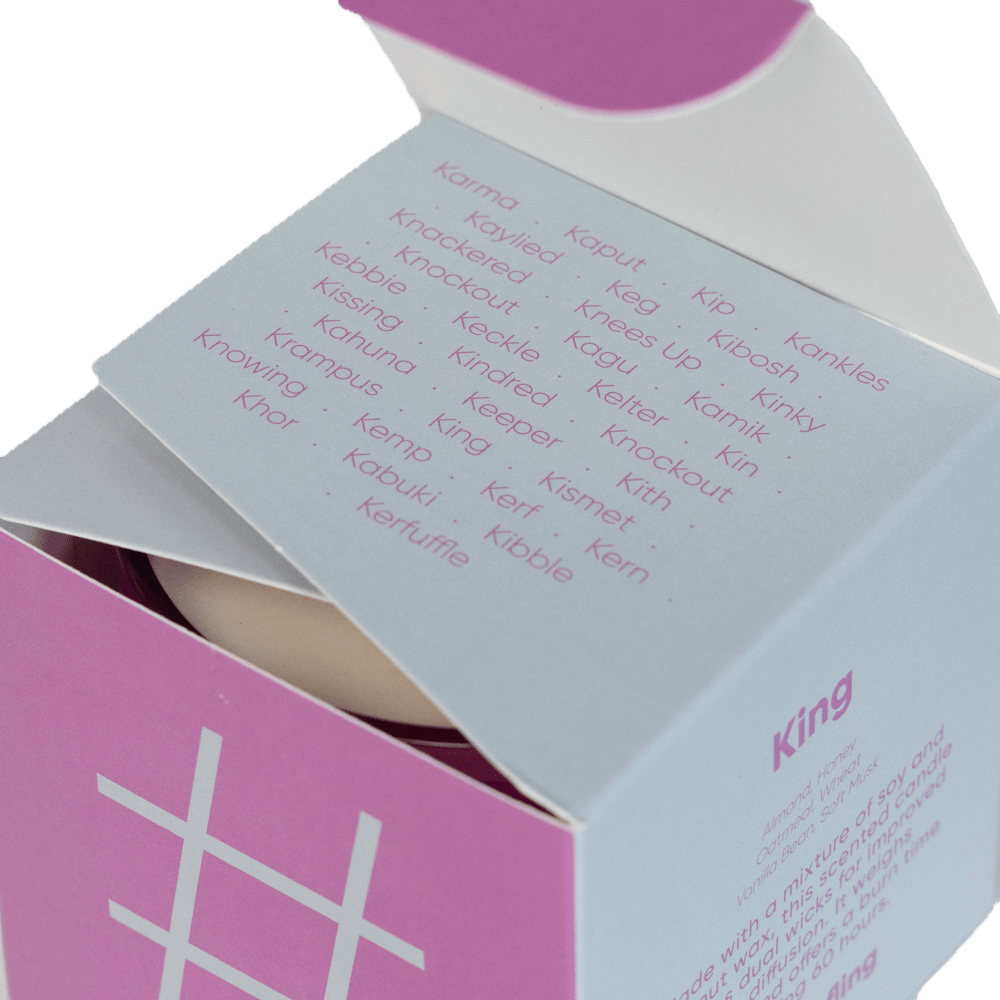 King - Coconut & Soy Wax Blend Candle - Chive Ceramics Studio - Candles - Chive Ceramics Studio