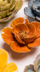 August Birth Flower - Poppy ceramic wall flower styled on wall — Birth Flower Collection — Chive Studio Toronto