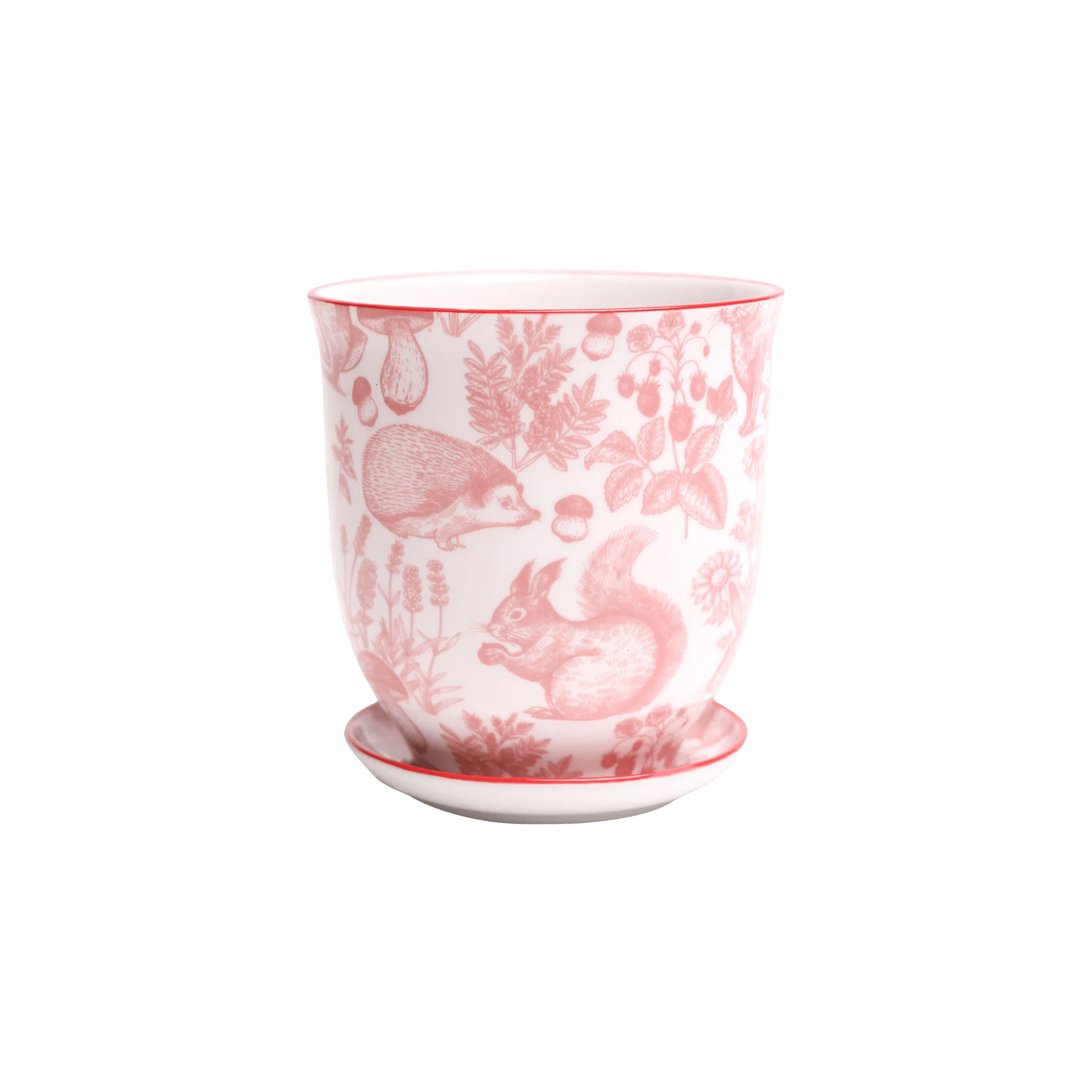 Liberte Porcelain 4.25" Pot And Saucer - Chive Ceramics Studio - Pots - Chive Ceramics Studio