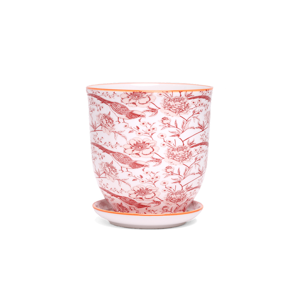 Liberte 5 Porcelain Pot And Saucer With Drainage - Chive Ceramics Studio - Pots - Chive Ceramics Studio