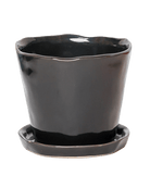 Tika Pot & Saucer | 5 inch - Chive Ceramics Studio - Pots - Chive Ceramics Studio