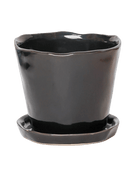 Tika Pot & Saucer | 8 & 10 inch - Chive Ceramics Studio - Pots - Chive Ceramics Studio