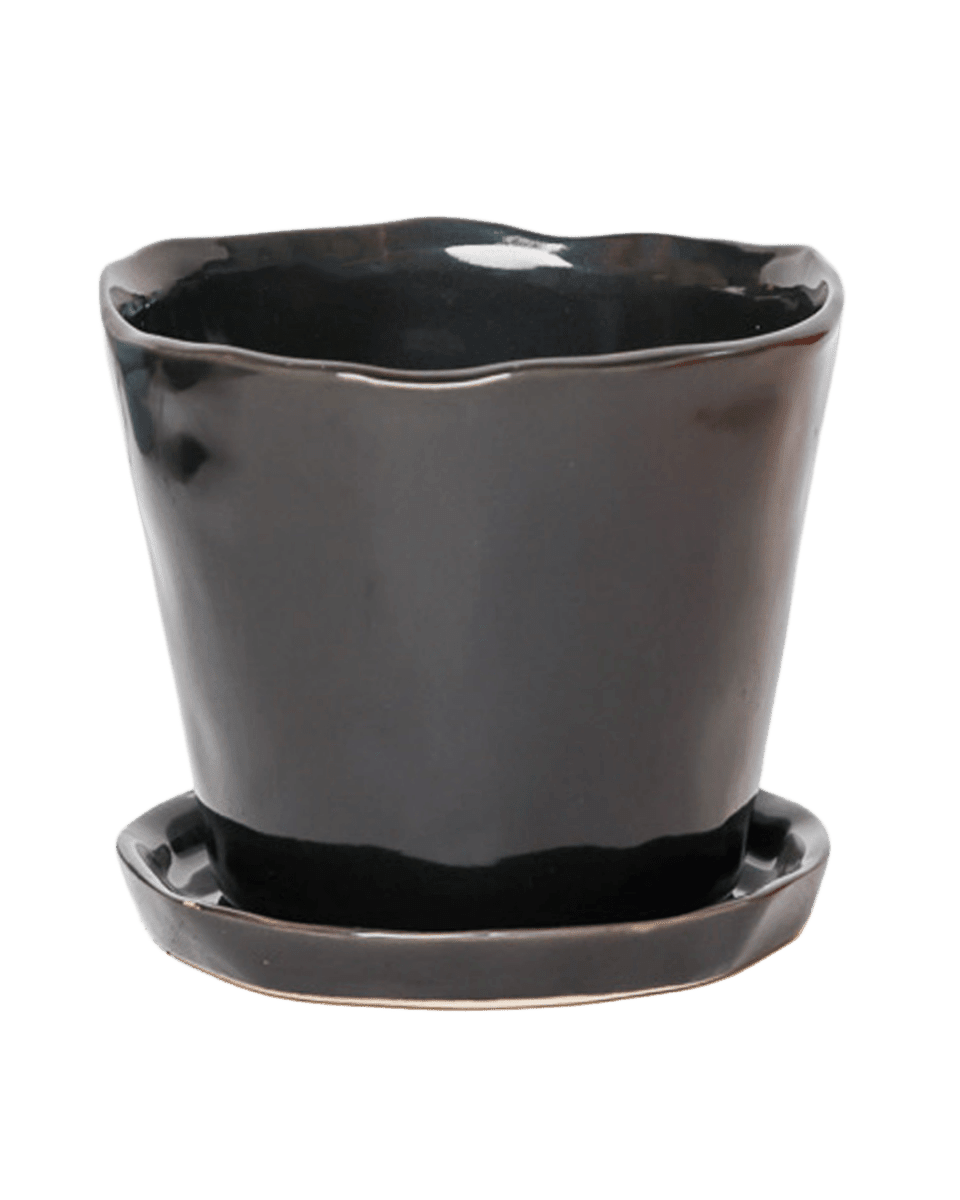 Tika Pot & Saucer | 8 & 10 inch - Chive Ceramics Studio - Pots - Chive Ceramics Studio