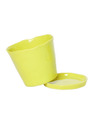 Tika Pot & Saucer | 5 inch - Chive Ceramics Studio - Pots - Chive Ceramics Studio