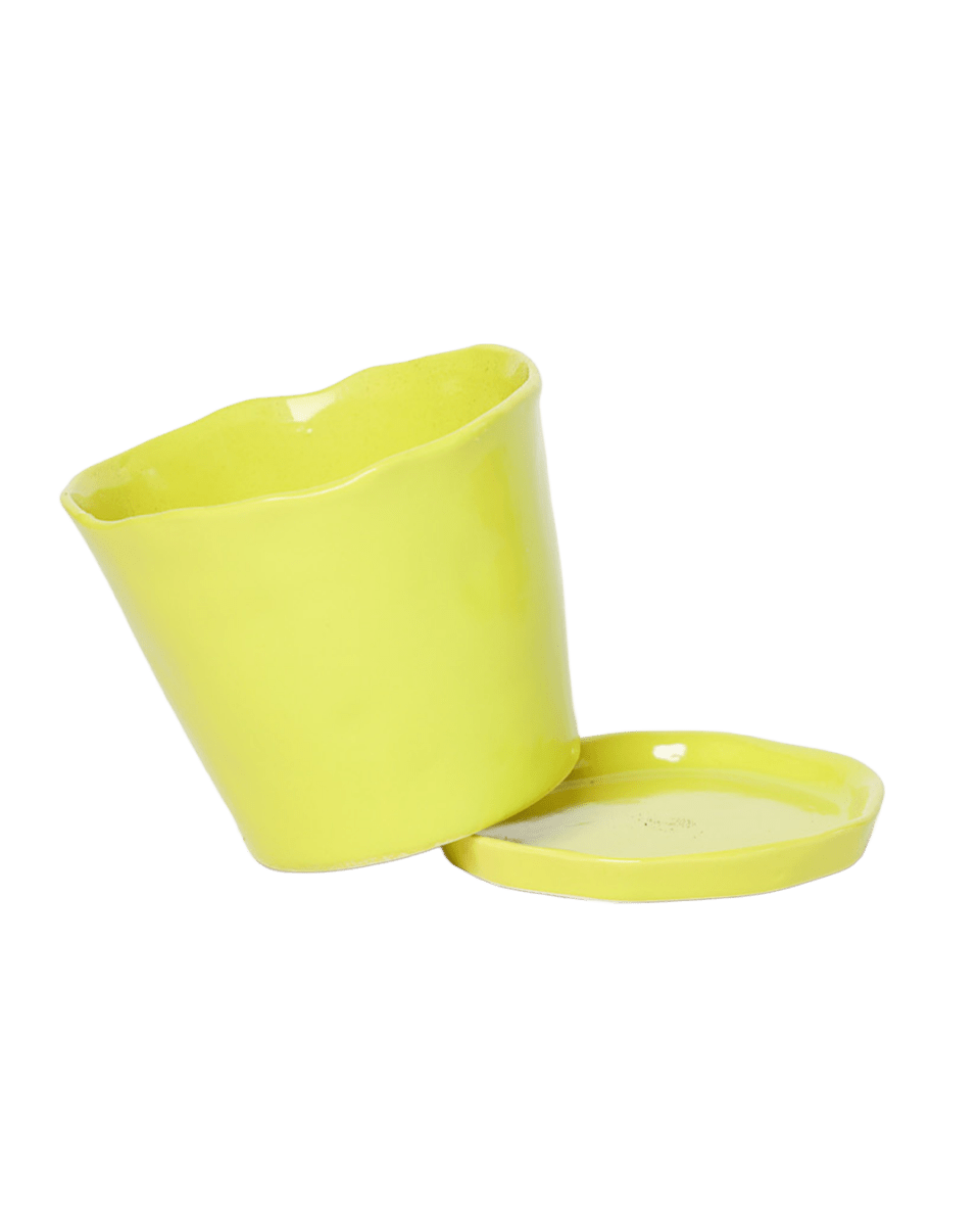 Tika Pot & Saucer | 8 & 10 inch - Chive Ceramics Studio - Pots - Chive Ceramics Studio