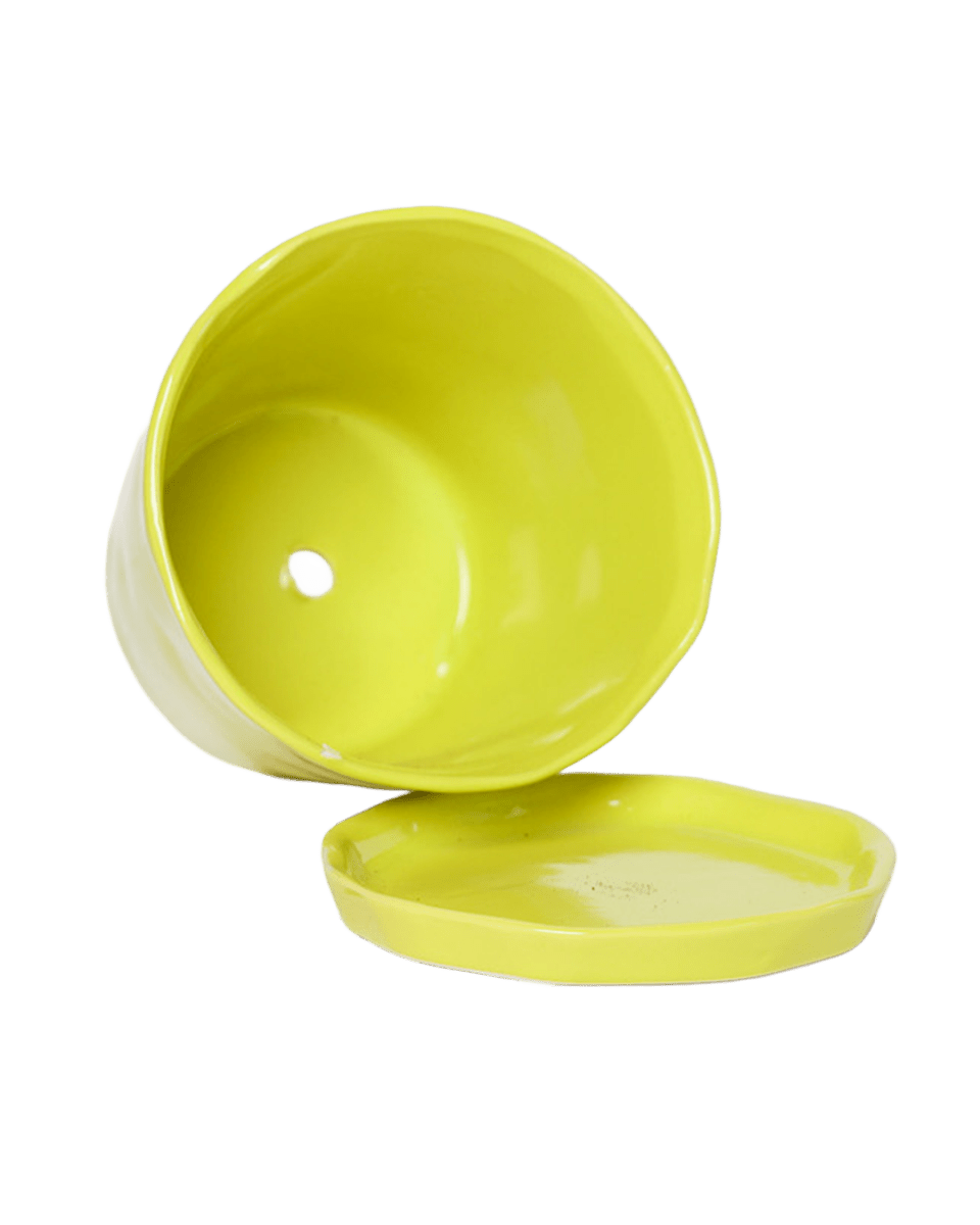 Tika Pot & Saucer | 8 & 10 inch - Chive Ceramics Studio - Pots - Chive Ceramics Studio