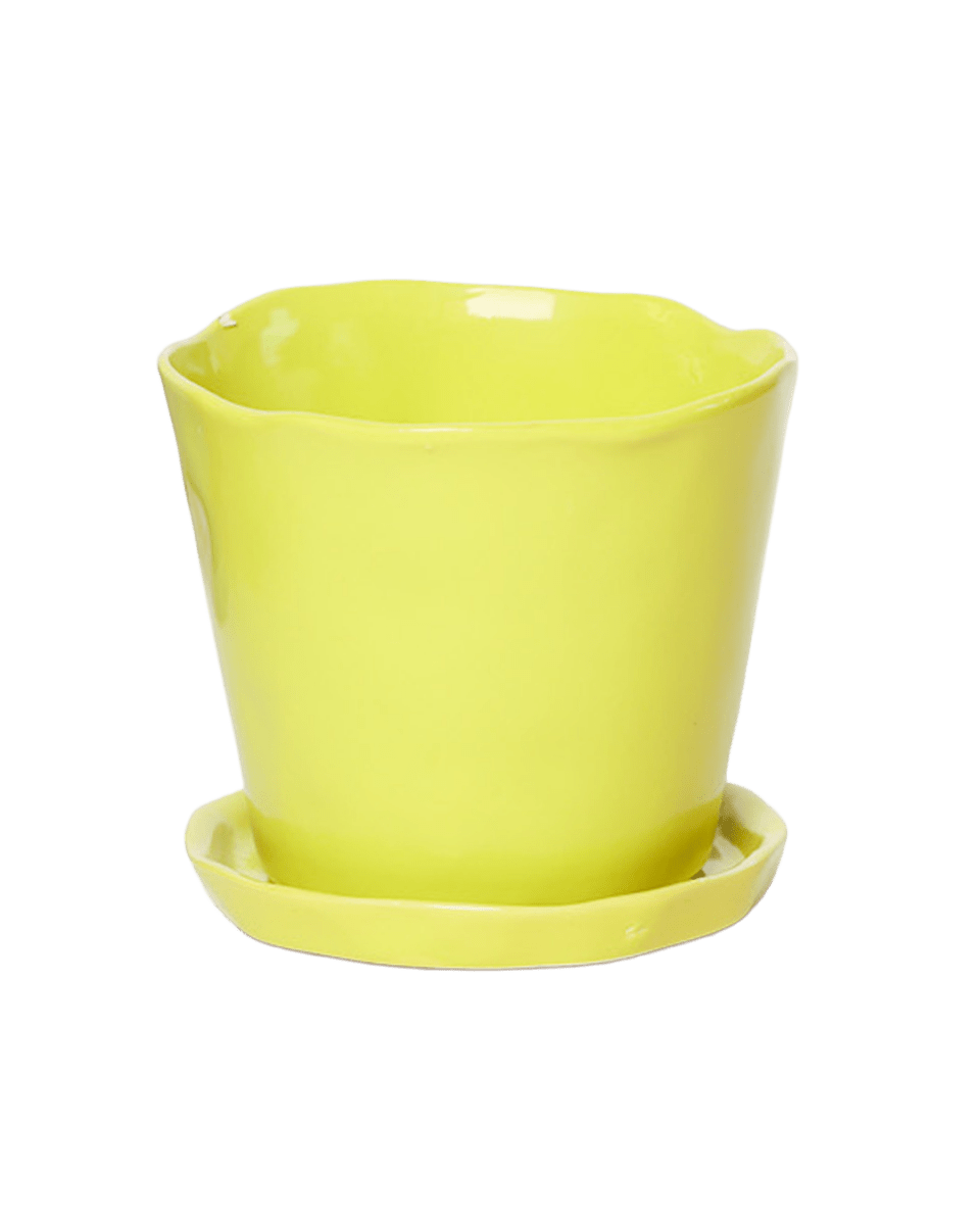 Tika Pot & Saucer | 8 & 10 inch - Chive Ceramics Studio - Pots - Chive Ceramics Studio