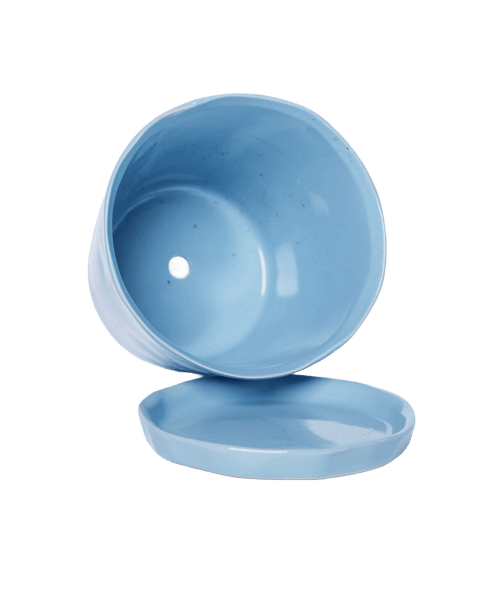 Tika Pot & Saucer | 8 & 10 inch - Chive Ceramics Studio - Pots - Chive Ceramics Studio