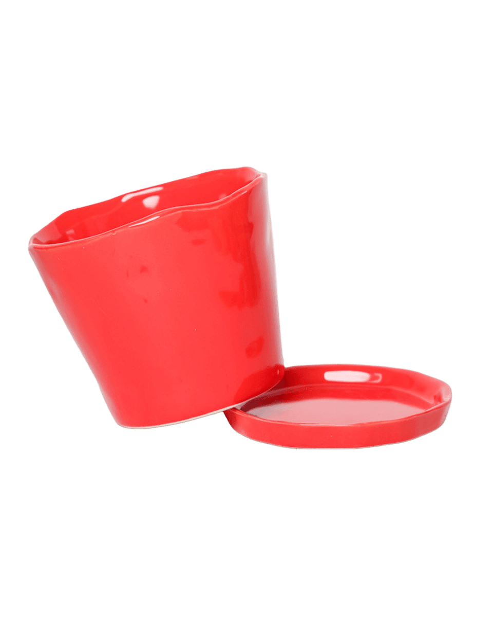 Tika Pot & Saucer | 8 & 10 inch - Chive Ceramics Studio - Pots - Chive Ceramics Studio