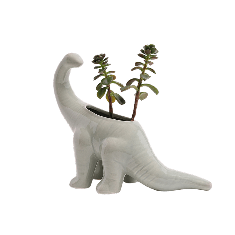 Brontosaurus Ceramic Indoor Plant Pot for Succulents - Chive Ceramics Studio - Pots - Chive Ceramics Studio