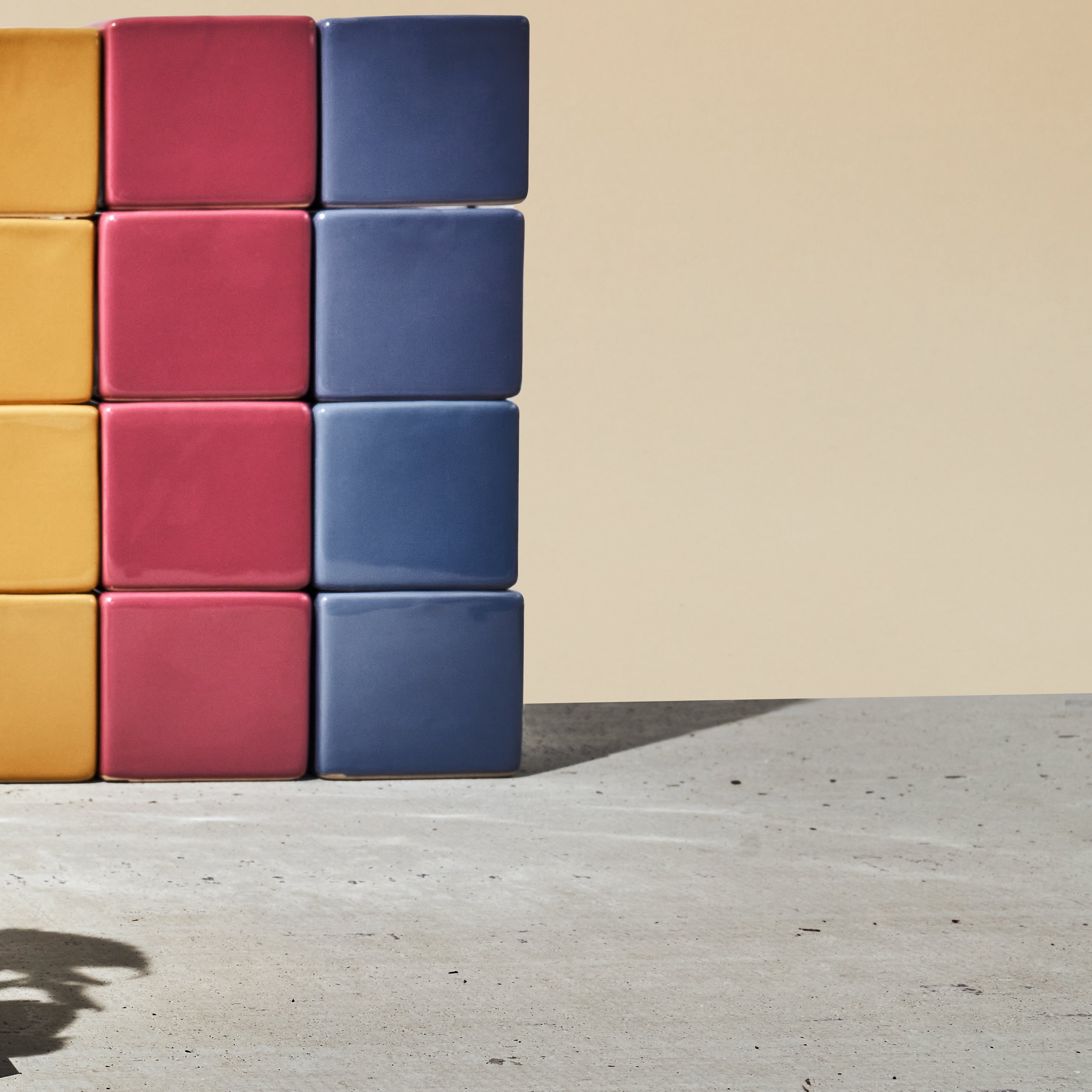 Cube & Saucer Ceramic Pot With Drainage Hole - Chive Ceramics Studio - Pots - Chive Ceramics Studio