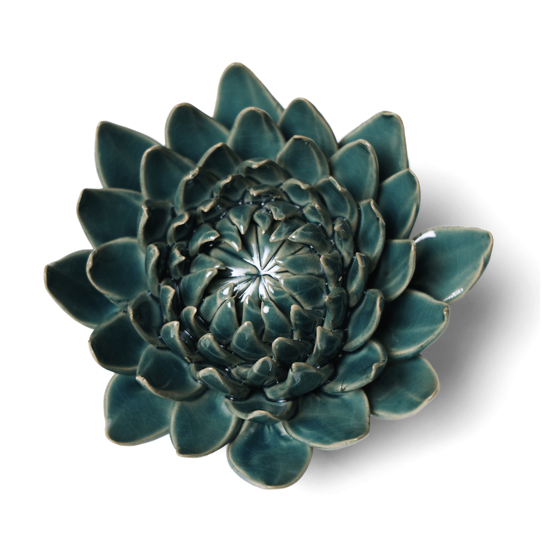 Ceramic Flower Wall Art Dahlia Green 11 - Chive Ceramics Studio - Ceramic Flowers - Chive US