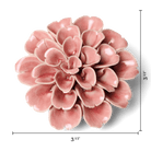 Ceramic Flower Wall Art Flower Pink 11 - Chive Ceramics Studio - Ceramic Flowers - Chive US