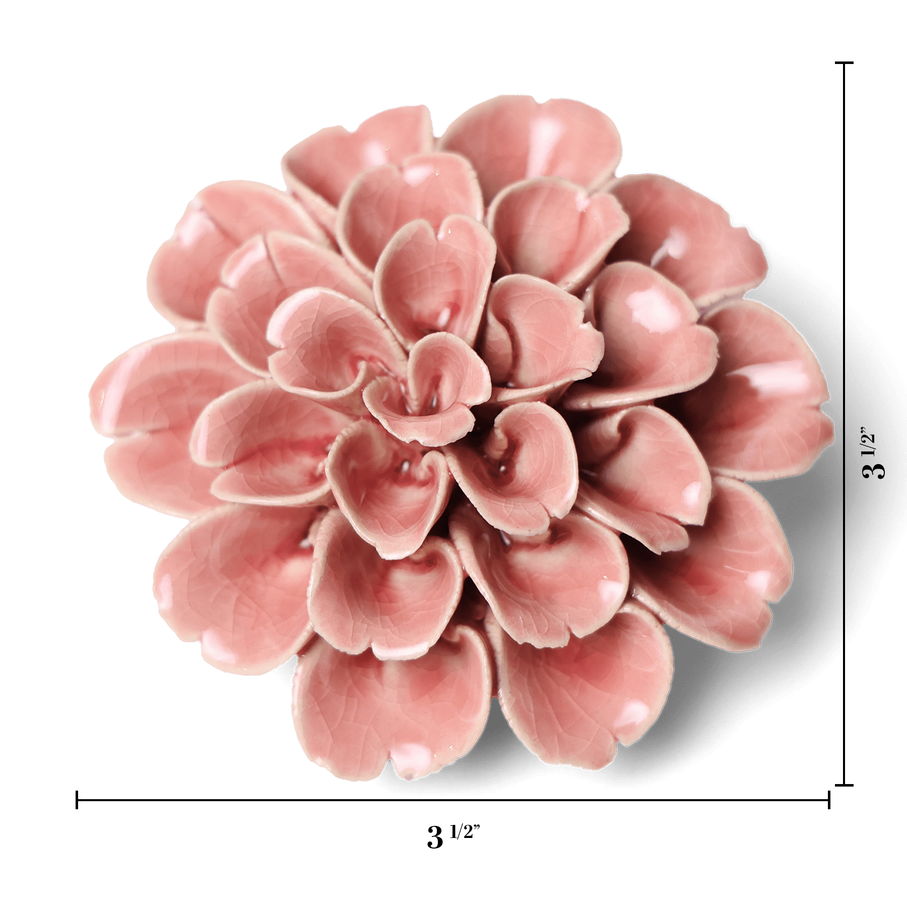 Ceramic Flower Wall Art Flower Pink 11 - Chive Ceramics Studio - Ceramic Flowers - Chive US