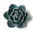 Ceramic Flower Wall Art Succulent Teal 11 - Chive Ceramics Studio - Ceramic Flowers - Chive US