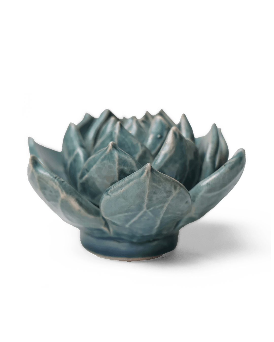 Ceramic Flower Succulent Teal 11 - Chive Ceramics Studio - Ceramic Flowers - Chive Ceramics Studio
