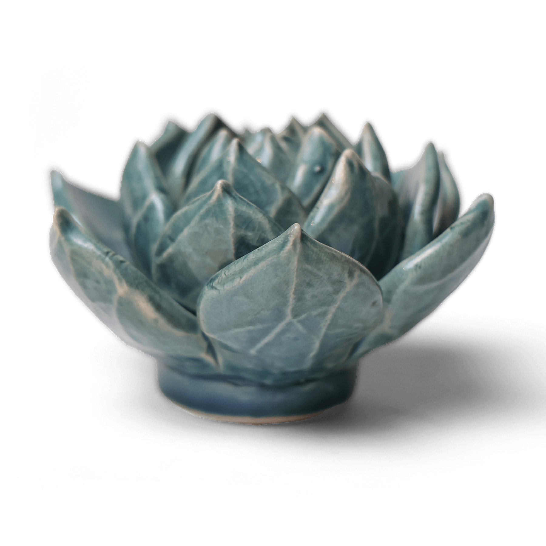 Ceramic Flower Wall Art Succulent Teal 11 - Chive Ceramics Studio - Ceramic Flowers - Chive US