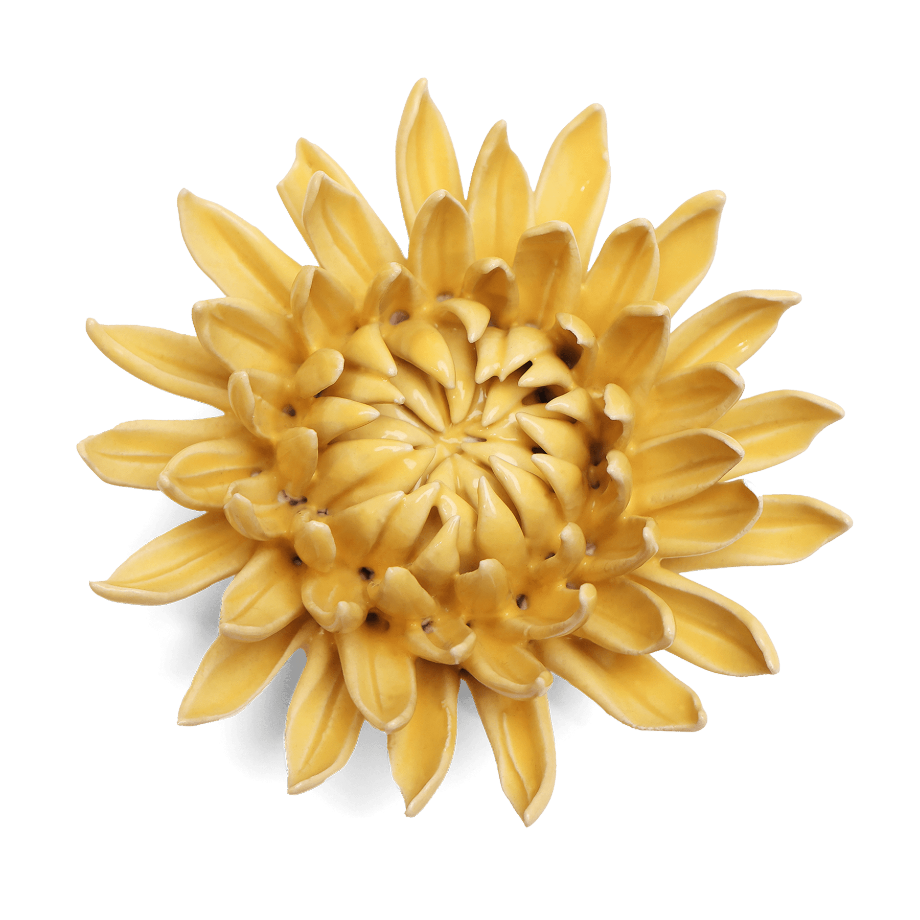 Ceramic Flower Mum Yellow 11 - Chive Ceramics Studio - Ceramic Flowers - Chive US