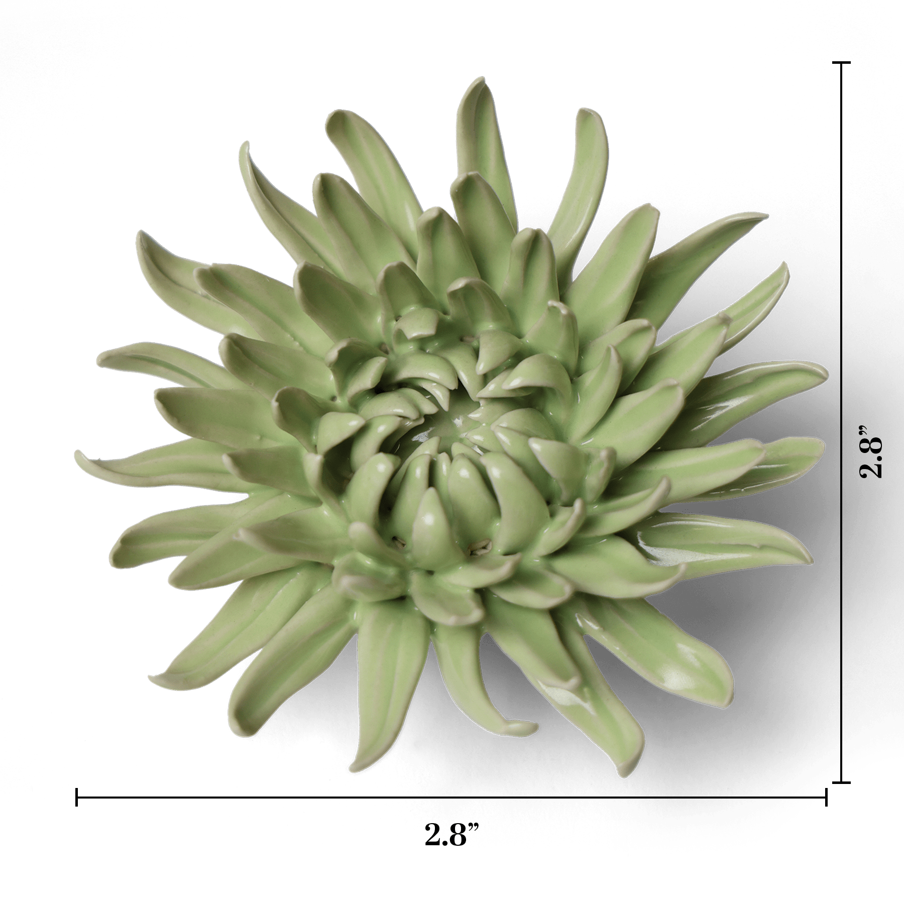 Ceramic Flower Wall Art Flower Green 12 - Chive Ceramics Studio - Ceramic Flowers - Chive US