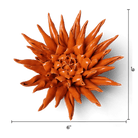 Ceramic Flower Wall Art Large Orange 12 - Chive Ceramics Studio - Ceramic Flowers - Chive US