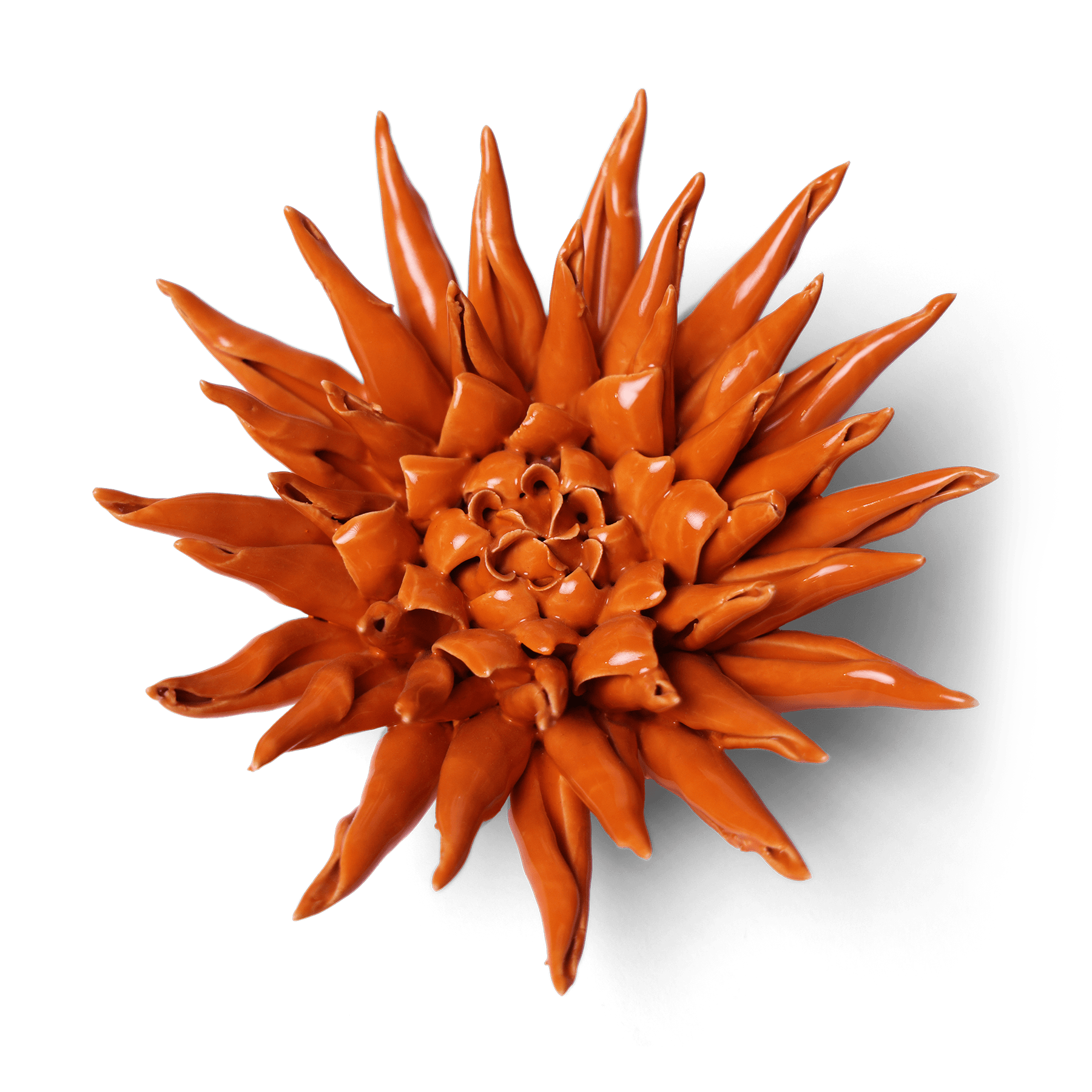 Ceramic Flower Large Orange 12 - Chive Ceramics Studio - Ceramic Flowers - Chive US