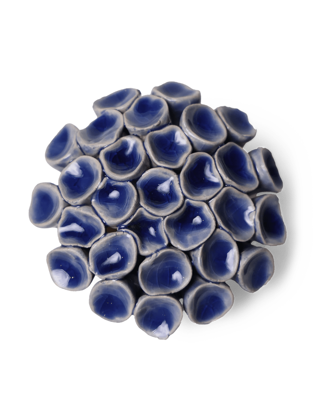 Ceramic Flower Medium Blue 12 - Chive Ceramics Studio - Ceramic Flowers - Chive Wholesale