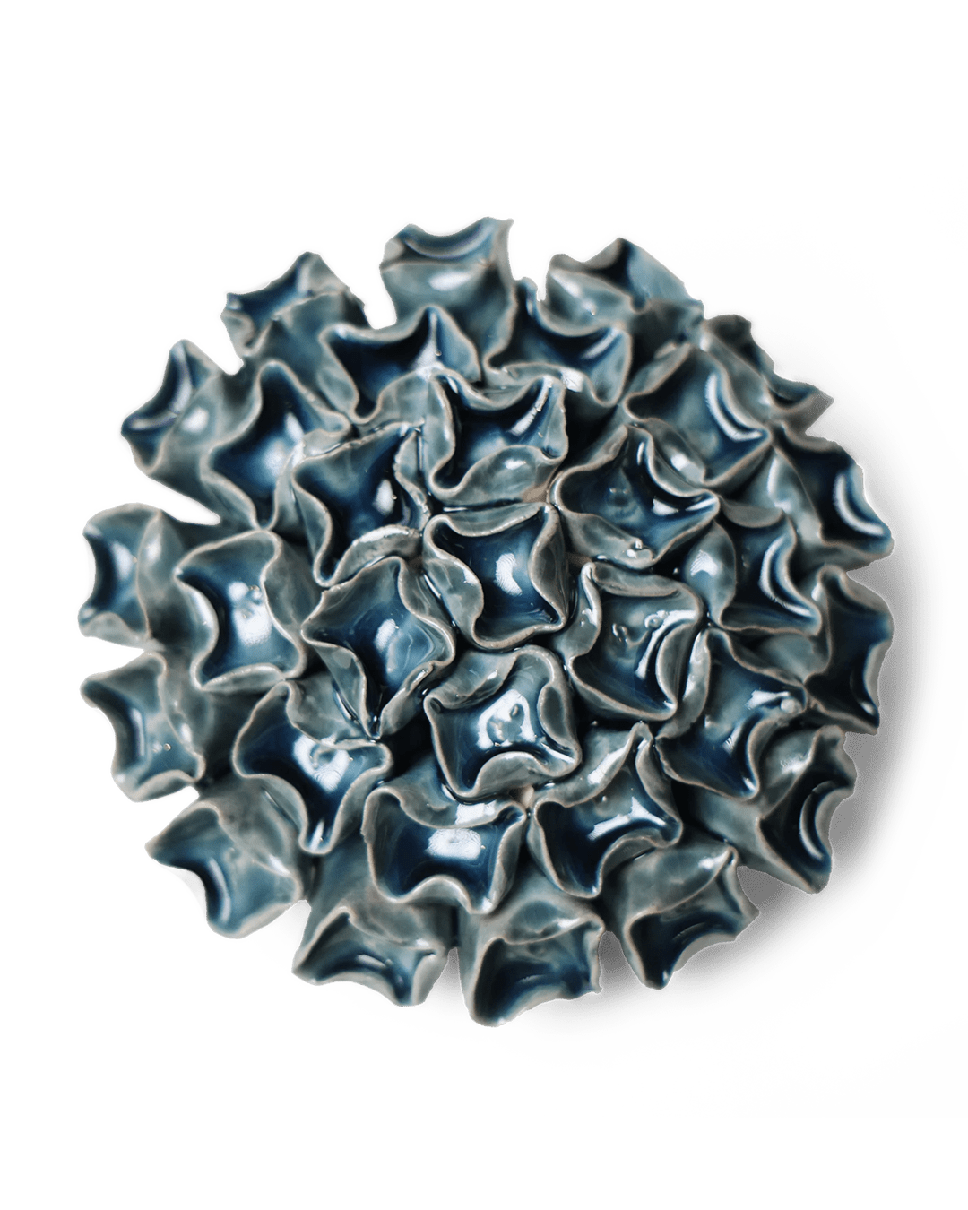 Ceramic Flower Medium Teal 12 - Chive Ceramics Studio - Ceramic Flowers - Chive Wholesale