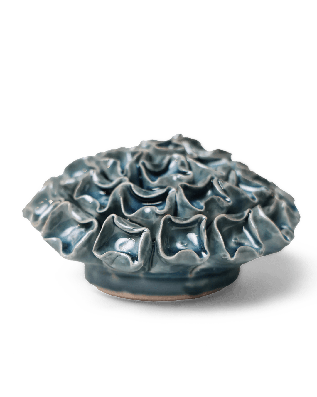 Ceramic Flower Medium Teal 12 - Chive Ceramics Studio - Ceramic Flowers - Chive Wholesale