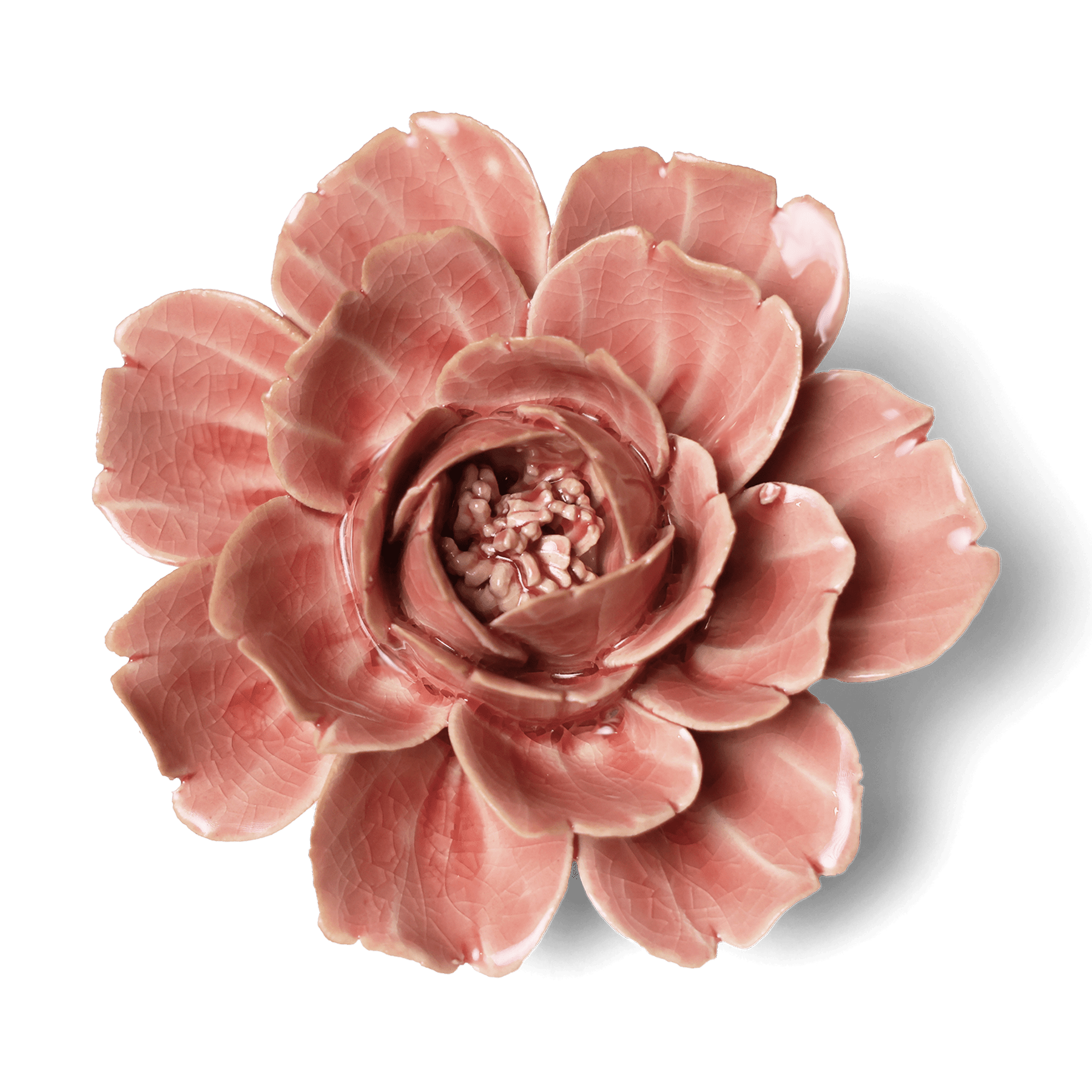 Ceramic Flower Wall Art Rose Pink 12 - Chive Ceramics Studio - Ceramic Flowers - Chive US