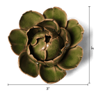 Peony Green ceramic wall flower — Classic Collection — handmade by Chive Studio Toronto