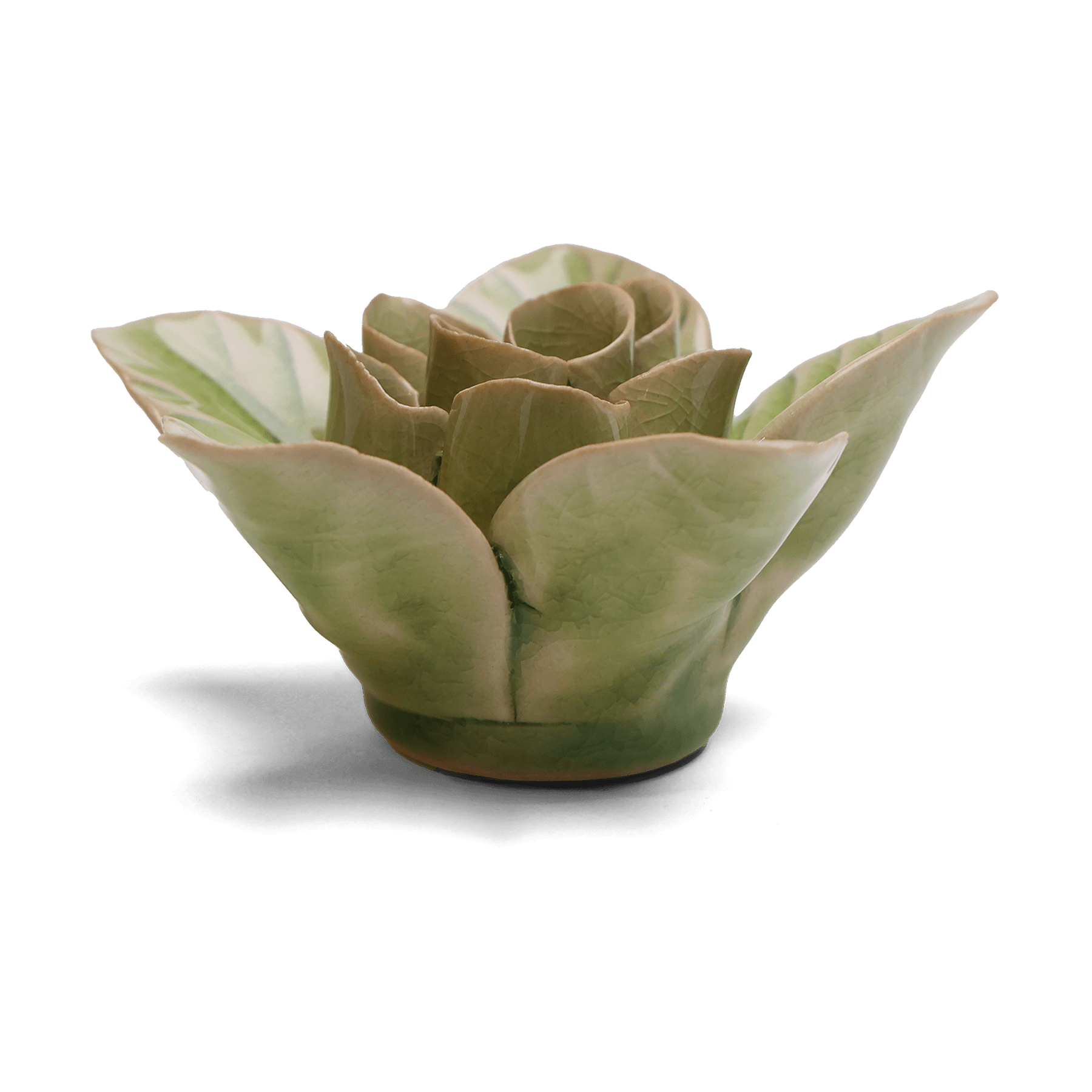 English Garden Ceramic Flower Green Lotus Wall Art - Chive Ceramics Studio - Ceramic Flowers - Chive US