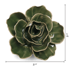 English Garden Ceramic Flower Green Ranunculus Wall Art - Chive Ceramics Studio - Ceramic Flowers - Chive US