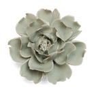 English Garden Ceramic Flower Green Rose Wall Art - Chive Ceramics Studio - Ceramic Flowers - Chive US