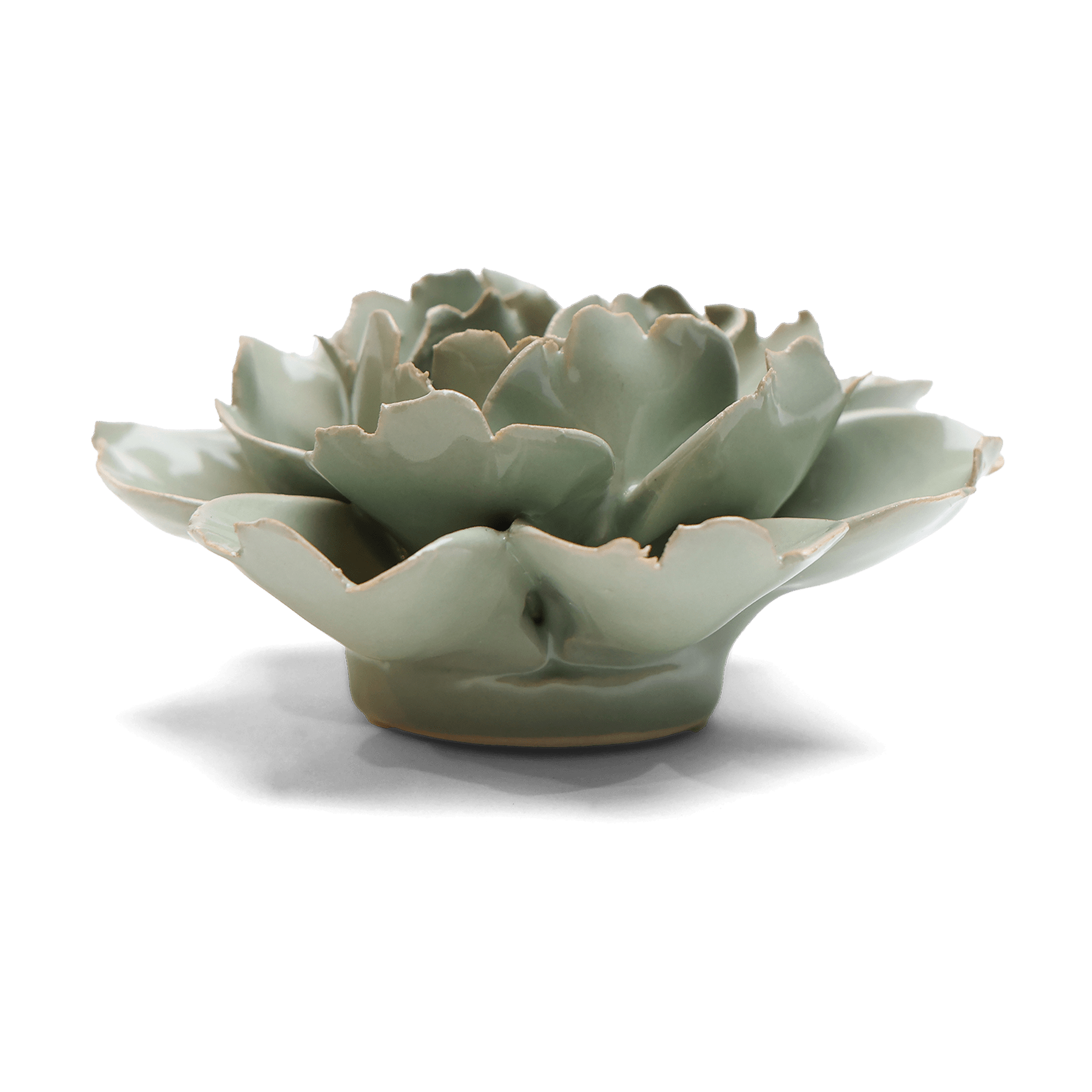 English Garden Ceramic Flower Green Rose Wall Art - Chive Ceramics Studio - Ceramic Flowers - Chive US