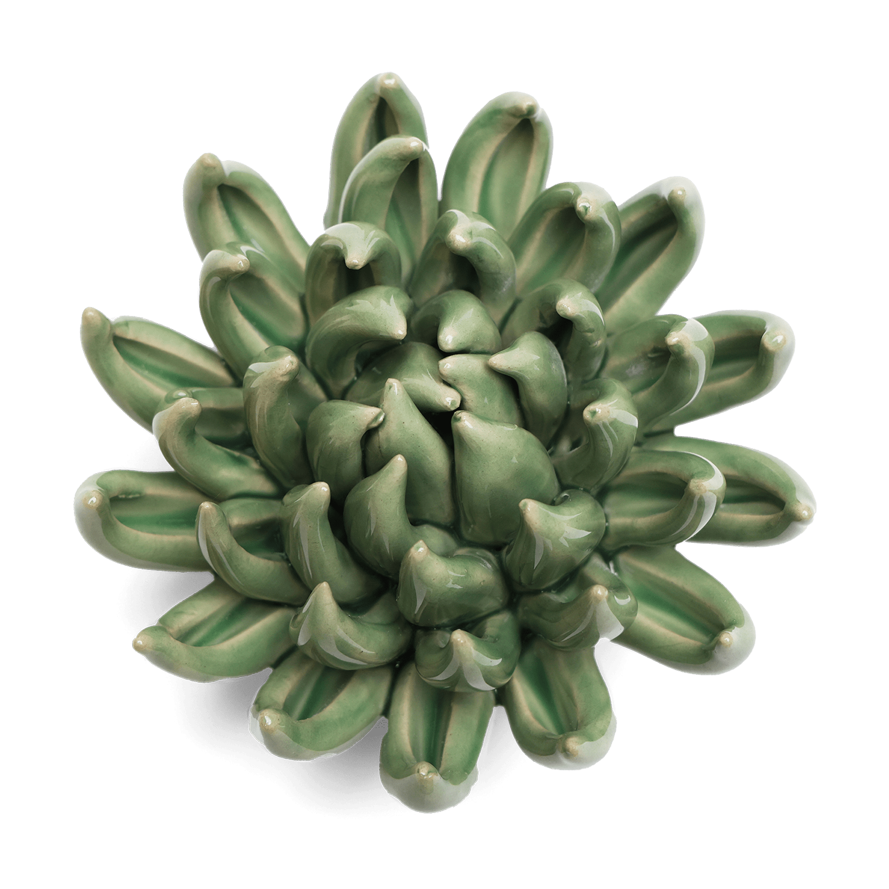 English Garden Ceramic Flower Green Large Succulent Wall Art - Chive Ceramics Studio - Ceramic Flowers - Chive US