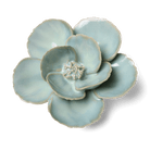 English Garden Ceramic Flower Teal Lotus Wall Art - Chive Ceramics Studio - Ceramic Flowers - Chive US