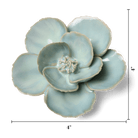 English Garden Ceramic Flower Teal Lotus Wall Art - Chive Ceramics Studio - Ceramic Flowers - Chive US