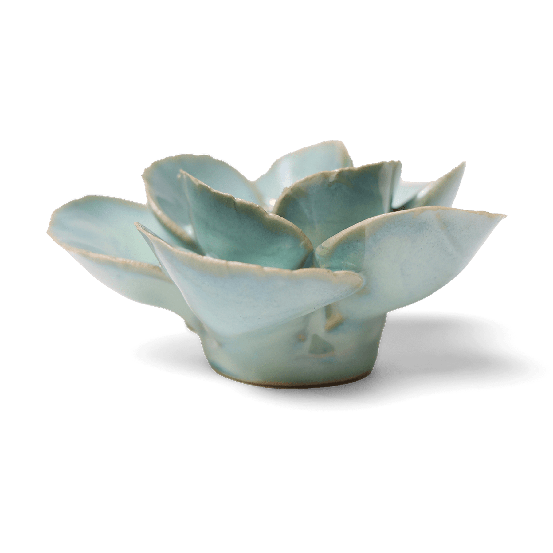 English Garden Ceramic Flower Teal Lotus Wall Art - Chive Ceramics Studio - Ceramic Flowers - Chive US