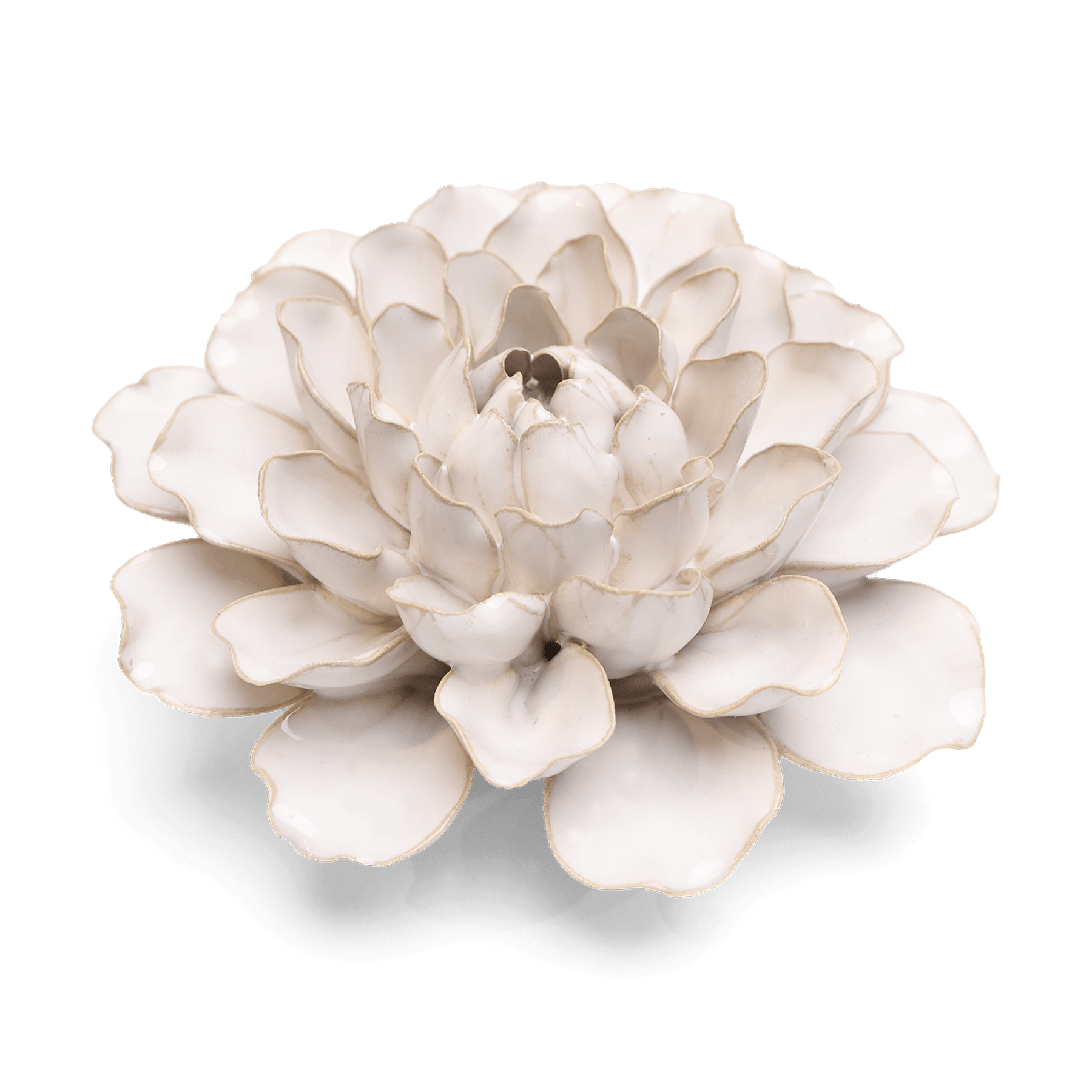 English Garden Ceramic Flower White Water Lily Wall Art - Chive Ceramics Studio - Ceramic Flowers - Chive US